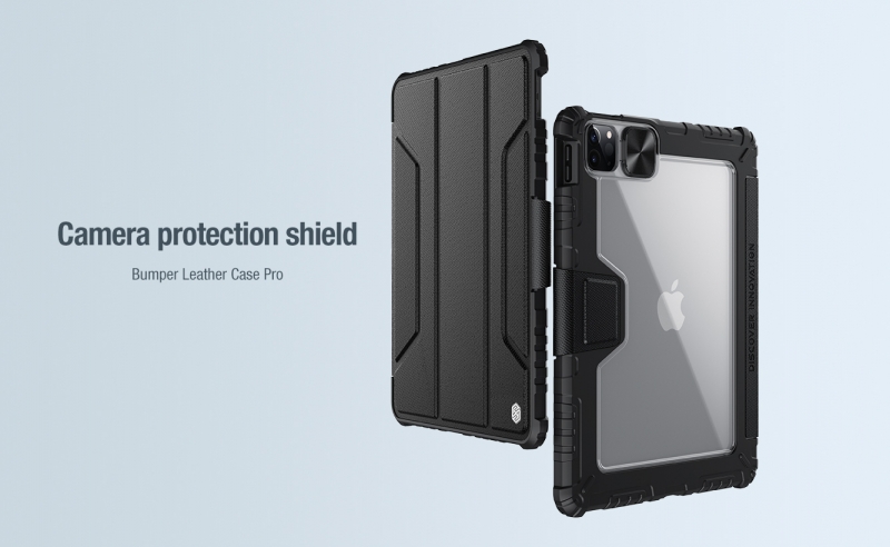 Bao Da iPad Air 4 10.9 Bảo Vệ Camera Nillkin Bumper Leather cao cấp chống sốc siêu cường, bảo vệ camera siêu nét nhờ thanh trượt